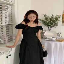 르뚜앙 휴거 바스락 오프숄더 원피스 화이트 블랙 바캉스룩 휴양지 여름휴가 30대여성쇼핑몰