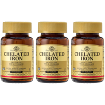 솔가 킬레이트 철분 25mg 타블렛 100정 3병세트(대용량 300일분)