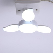 45w 50w 55w e27 led 차고 조명 접이식 팬 블레이드 워크샵 천장 조명기구 변형 가능한 램프 산업 조명, 협력사, 3잎 200mm