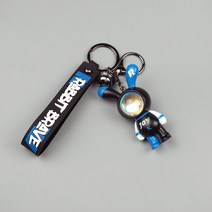 우주 토끼 LED 열쇠고리 키링 가방장식, 퍼플x1