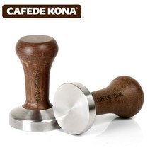 에스프레소 저울 미세 바리스타 CAFEDE KONA-튼튼한 목재 커피 파우더 해머 스테인레스 스틸 에스프레소 탬, 한개옵션2, 01 Quantity, 01 51 미리메터