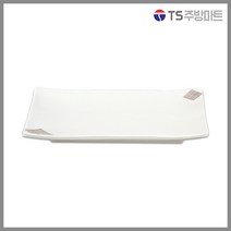 [돌산멜라민] 더블체크(백) - 사각접시 (업소용 식당용), (DS-7809)