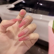 잇템샵 네일팁 인조손톱 롱 네일팁 + 네일글루 + 양면테잎 142앵두롱, 네일팁142_앵두롱