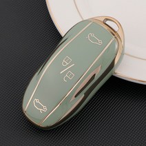 명품차키케이스 bmw디스플레이키 벤츠차키 2022 새로운 테슬라 자동차 키 케이스 액세서리 모델 3 / Y 스마, 08 without keychain C1