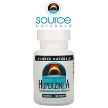 소스내츄럴스 Source Naturals 석송 뱀톱 배암톱 Huperzine 후퍼진 A 브레인부스터 100mcg 120정