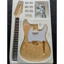 TL 스타일 일렉트릭 기타 DIY 키트 Spalted 메이플 베니어 베이스 우드 바디 하드 메이플 넥 로즈 우드 지판 세트 일렉트릭 기타, [03] TLCLDJTSHULIU15