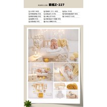 신생아 본아트 100일 촬영 소품 세트 의상 장식 테마 스튜디오 셀프 스냅 아기 사진 성장, Z-227 풀세트