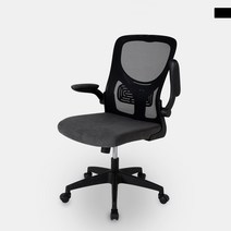 로고스토리 컴퓨터의자 책상 학생 공부 사무용 사무실의자 플리하이 무헤드블랙, 블랙