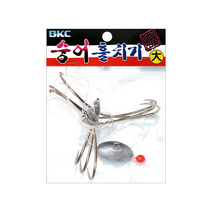 백경 훌치기 3단 바늘 세트 삼각훅 숭어낚시 원투낚시, 중