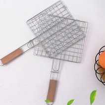 바베큐그릴 직화구이 캠핑 핸드석쇠 2P 불맛 한우 캠핑장 접이식 폴딩 석쇠불판 펜션