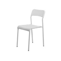 인더스트리얼감성 스틸프레임 인테리어의자 가든 옥상, 화이트