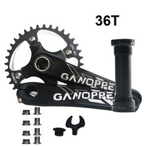 크랭크 암 구동계 브라켓 스프라켓 175mm 길이 팻바이크 팻 바이크 세트 120mm 104mm 104bcd 셋 체인휠 22t 26t 30t 32t 36t 좁은 와이드 체인링, 협력사, 04 36T black crankset