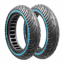 전기스쿠터 전동 솔리드 타이어 샤오미 M365 프로 전기 스쿠터 미지아 미 1S 2 필수 8.5 인치 고무 휠, 05 blue circle 2 PCS