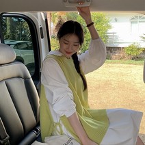 세첸 언발 스트랩 트임 베스트 69441 빅사이즈 여성의류