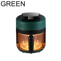 에어 프라이어 기타주방가전 다기능 220 가정용 투명 시각화 완전 자동 소형 용량 전기, Green+UK