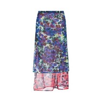 DRIES VAN NOTEN 드리스반노튼 레이어드 플로럴 스커트 - 블루