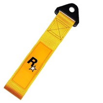 견인로프 27cm 견인 로프 고강도 나일론 트레일러 레이싱 자동차 아이 스트랩 범퍼 게임 GTA 자동 5 팬, R 디자인 옐로우
