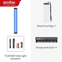 스튜디오조명 배경 장비 Godox TL30 Pavo 튜브 라이트 RGB 컬러 사진 핸드 헬드 스틱 APP 원격 제어 비디오, TL30 키트 1, 07 TL30 Kit 1
