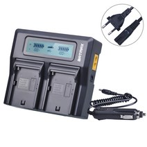 7800mAh NP-F960 NP-F970 USB 포트 LCD 소니 CCD-TRV35 MVC-FD91 LED 비디오 라이트, [03] 4 배터리 1 charger