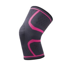 무릎 팔꿈치 보호대 탄성 무릎 패드 나일론 스포츠 1 개 기어 Patella Brace 조깅 농구 배구 지지, 04 분홍색_02 L