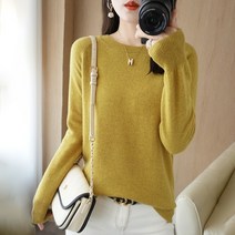 양털니트 캐시미어스웨터 여성 반폴라 숏 두꺼운 와이드 루즈핏 이너 풀오버 후드 겨울 가을 4986160192