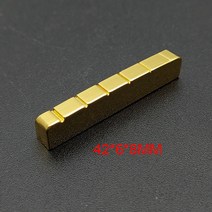 4/5/6 문자열 황동 너트 및 안장 멀티 크기 골드 도금 일렉트릭 기타 어쿠스틱 베이스 부품, [08] 6 String 42x6x8MM