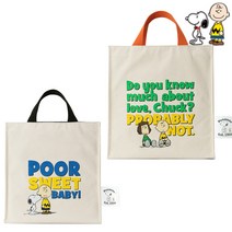 국내제작 스누피 보조가방 쇼퍼백 정품 피너츠 레누피