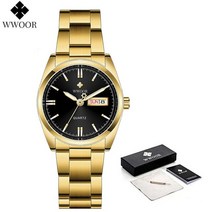 wwoor white black watch for women 2022 탑 브랜드 럭셔리 스테인레스 스틸 방수 캐주얼 드레스 여성 팔찌 시계 reloj mujer