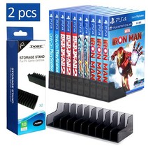 게임기거치대 무타공 충전기 playstation4 ps4 ps5 게임 cd 디스크 스토리지 디스플레이 스탠드 브래킷 홀더, 로즈 레드