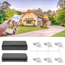 네트워크 스위치 8 포트 6 + 2 poe 스위치 인젝터 전원 어댑터가없는 rj45