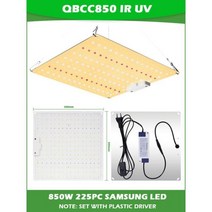 LED 성장 조명 800W SM LM281b 다이오드 조용한 팬리스 전체 스펙트럼 높은 PPFD 빛 5x5FT 커버리지 채소 및 개화, QBCC850 IR UV_CHINA | US
