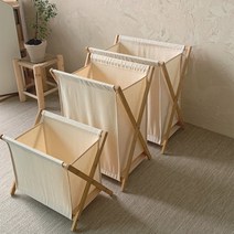 캠핑 접이식햄퍼 다용도 우드 빨래 바구니, 대