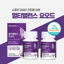 갑상선 요오드 영양제 추천 아이오딘 요오드 갑상선 영양제 미국산 고용량 요오드 효능 비타민B군 아연 셀레늄 멀티비타민 미네랄 복합제 남성 여성, 90정 2통