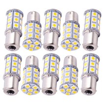 10X 웜 화이트 27 SMD LED 1156 1141 1003 RV 캠핑 트레일러 인테리어 전구 캠핑 트레일러 실내 조명
