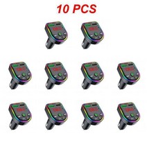 5.0 USB 차량용 충전기 분위기 MP3 플레이어 3.1A 고속 아이폰 12 화웨이 휴대폰 어댑터 1 ~ 10 개, 05 Black 10pcs