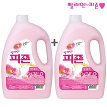 [빨래엔 피죤~] 1+1 화사하고 로맨틱한 향기 Premium 핑크로즈 용기형 3000ml 섬유유연제, 1개