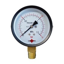 삼성계기 일반 압력계 진공계 연성계 A타입 75파이, 상품선택>75파이 -1에서 10bar 연성계<