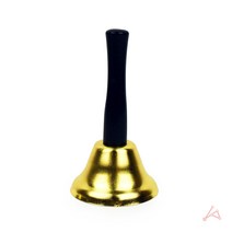 JAEWOOYA 탁상종 핸드벨 장식소품, 75mm 금색