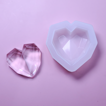 다각 보석 하트 몰드 레진아트 공예 uv레진 크리스탈 재료 diy