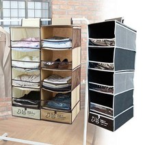 유아이티 윈도우 행잉 쉘프 L 옷정리 옷수납 부직포, 색상:블랙, 단품