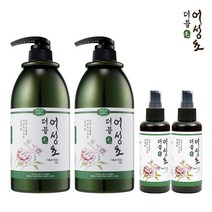 더블모 어성초 샴푸 1000ml 4종SET(샴푸 1000ml 2개+ 헤어토닉 미스트 150ml 2개), 단품
