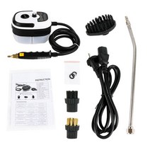 스팀청소기 고온 스팀 청소기 에어컨 주방 기름 얼룩 가정용 상업용 2500W 소독 도구, 9.White - EU-110V