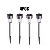 태양광 야외 조명 30 팩 정원 램프 방수 산책로 마당 뒤뜰 잔디 파티오 장식, 4PCS, 화이트