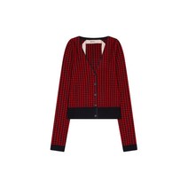 [엔21] [N21]N21 여성 스트레치 울 체크 가디건 N2127FRKN015RD