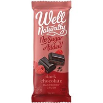 Well Naturally 웰 네츄럴리 노 슈가 애디드 라즈베리 크러쉬 다크 초콜릿 스낵 90g 4팩