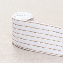 탄력고무줄 컬러고무줄 메탈고무줄 허리 벨트 고무줄 고무줄끼우개, 골드라메50mm흰색, 04. 펄/메탈 고무줄