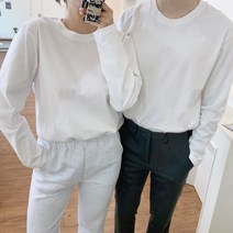 셀프메이드 톡톡한 두께감의 무지 유넥 긴팔티셔츠 6Color (M-2XL) 이너티셔츠 롱슬리브 면티