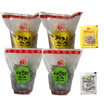 배달 포장용 일회용 미니 겨자 식초 세트(각200개입), 4팩(2+2)