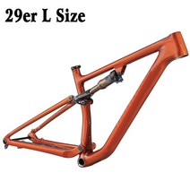 폴샥mtb 초경량 1840g MTB 매트 자전거 프레임 풀 서스펜션 29er T1000 카본 산악 XC 부스트 148mm 사이클링, Orange+Frame 200x50 Shock