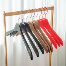 트리안트 고급 매장 옷걸이 바지걸이 로고 인쇄 각인 주문 제작, 남성용 상의걸이 블랙 10개, .